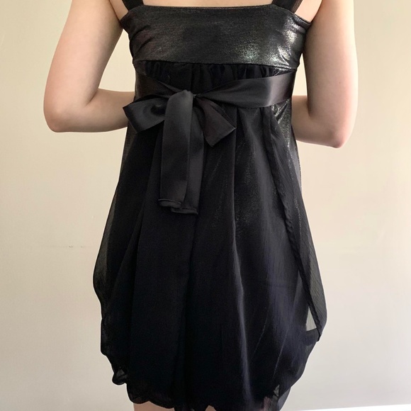 Italy Designer - Black chiffon dress - Picture 2 of 10